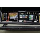 Alu Cab Seitenfach Universal 750 mit Küchen Set, Schwarz
