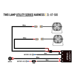 Lazer Lamps Kabelsatz Two-Lamp Harness (Utility Series)