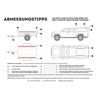 Pick-Up Hardtop / Anhnger mit OEM Schiene Slimline II Dachtrger Kit / 2570 mm (L) x 1425 mm (B)