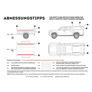 Pick-Up Hardtop / Anhänger mit OEM Schiene Slimline II Dachträger Kit / 2368 mm (L) x 1475 mm (B) - von Front Runner