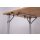 Camping-Tisch mit Bambusplatte - 100 x 65 x 42/65 cm