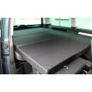 Klappmatratze Schlafauflage Standard aus 100% Baumwolle für VW T5 / T6 / T6.1 Multivan oder California Beach 150x200x8 Schwarz