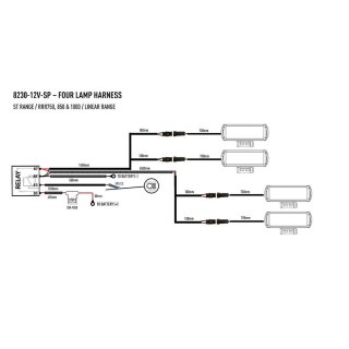 Lazer Lamps Kabelsatz Vierfach, Splice, ST-Serie, Triple-R, Linear