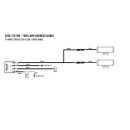 Lazer Lamps Kabelsatz Doppel, Schalter, ST-Serie, Triple-R, Linear (lange Ausführung)