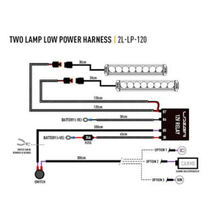 Lazer Lamps Kabelsatz Doppel (für Triple-R, Elite, ST-Reihe und Linear-Series)