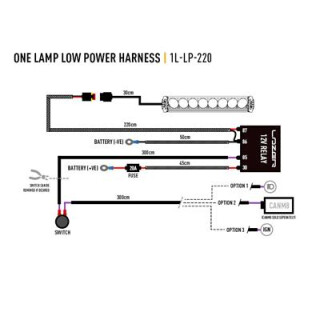 Lazer Lamps Single-Lamp Harness (Low Power)