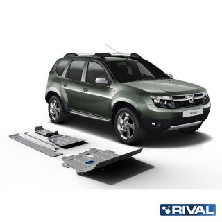 RIVAL Unterfahrschutzplatten SUV Dacia Duster I, II 4WD 1,5d; 4WD 1,6; 4WD 2,0 only!