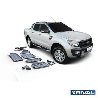RIVAL Unterfahrschutzplatten Pickup Ford Ranger PX 2,2; 3,2 w/o Adblue; 2.0 TDCi