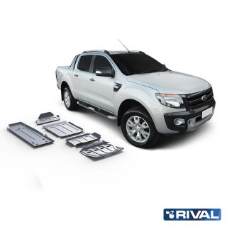 RIVAL Unterfahrschutzplatten Pickup Ford Ranger PX 2,2; 3,2 w/o Adblue; 2.0 TDCi