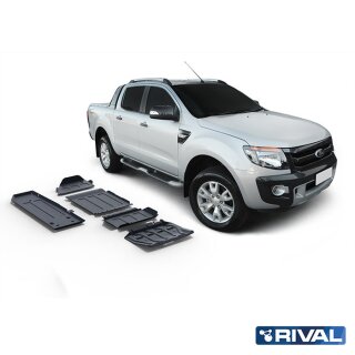 RIVAL Unterfahrschutzplatten Pickup Ford Ranger PX 2,2; 3,2 w/o Adblue; 2.0 TDCi