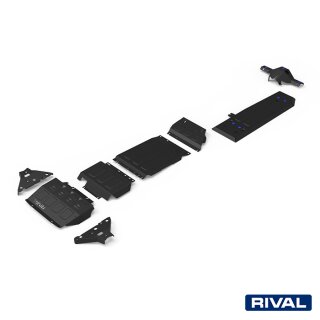 RIVAL Unterfahrschutzplatten Pickup Ford Ranger PX 2,2; 3,2 w/o Adblue; 2.0 TDCi
