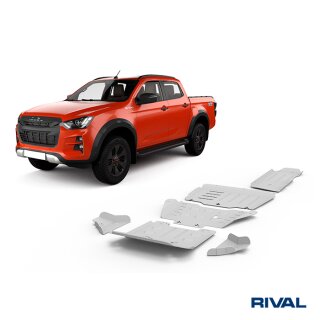 RIVAL Unterfahrschutzplatten Pickup Isuzu D-Max 1,9D, 3.0D (incl Euro6) Double Cab ONLY!