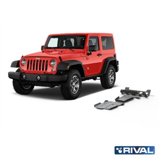 RIVAL Unterfahrschutzplatten SUV Jeep Wrangler JL 2-Doors/4-Doors 2.0T; 3.6 aluminum bumper!