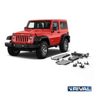 RIVAL Unterfahrschutzplatten SUV Jeep Wrangler JL 2-Doors 2.0T; 3.6 aluminum bumper!