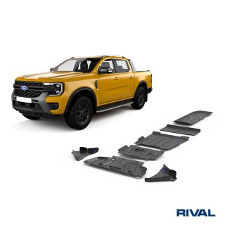 RIVAL Unterfahrschutzplatten Pickup Ford Ranger Applicable to Double ?ab 3.0D; 2,0D Bi-Turbo AT 4WD (1890 FIT ONLY WITH WHEELS 18R or more)