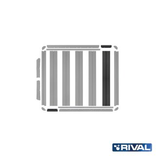 RIVAL Aluminium Modulares Dachträger Erweiterungs-Kit PICKUP Land Rover DEFENDER 130