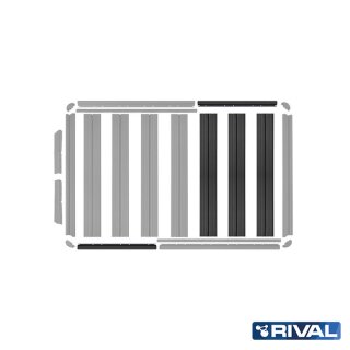 RIVAL Aluminium Modulares Dachträger Erweiterungs-Kit SUV Land Rover DEFENDER 110